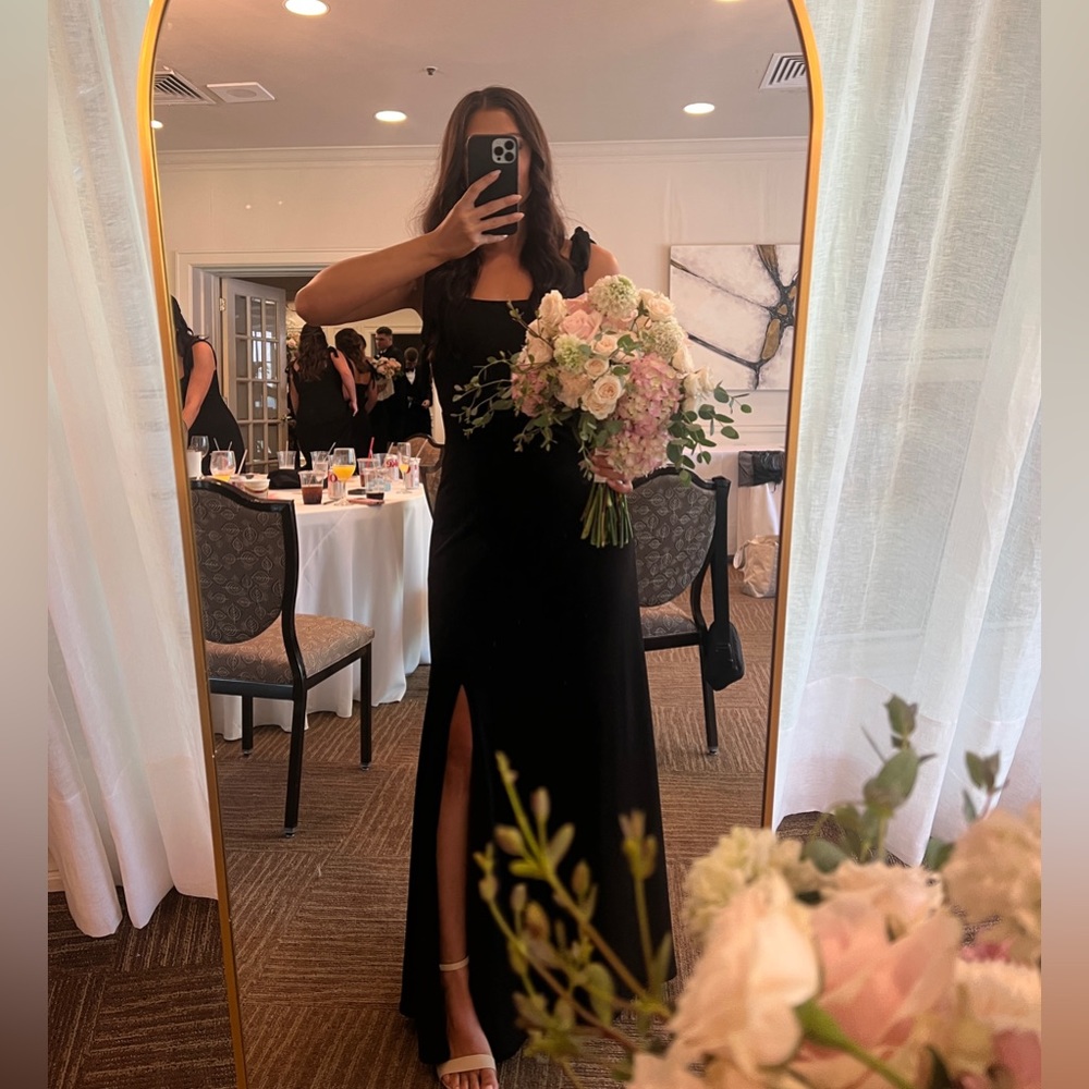 Size S Birdy Grey Black Bridesmaid Dress